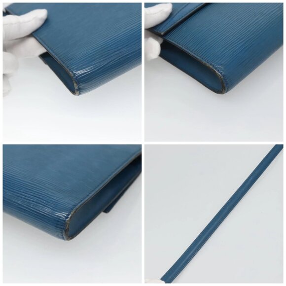 LOUIS VUITTON Epi Pochette Arche Shoulder Bag Blue - Picture 10 of 15